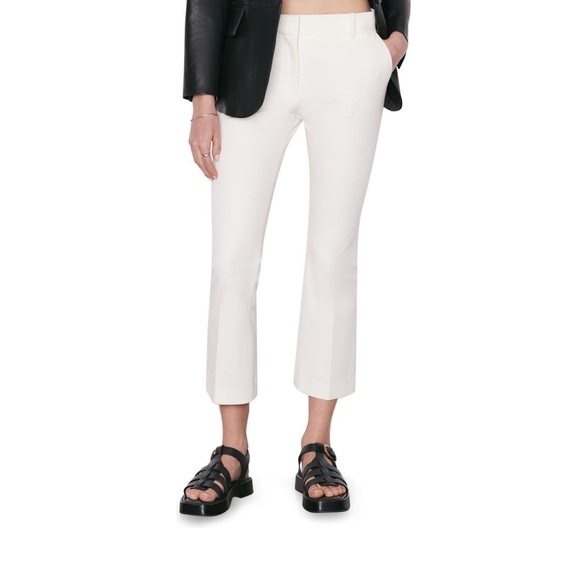 NEW Frame Le Crop Mini Bootcut Trousers Blanc Size 8 - Picture 1 of 6